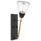 Nuvo Starlight 1-Light Wall Sconce, E26 60W, Matte Black, Clear Seeded 60/7681 - alternate 1
